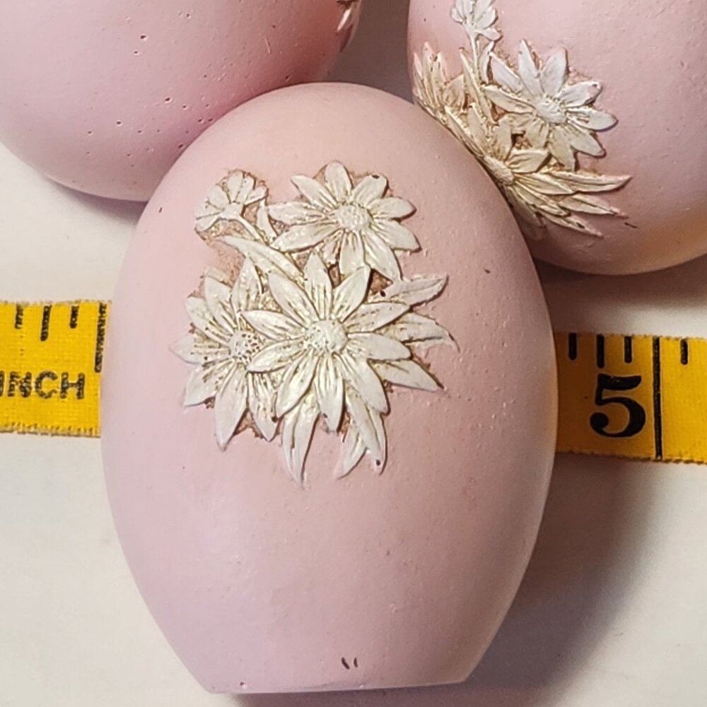 Easter Decor 6 Carved Eggs